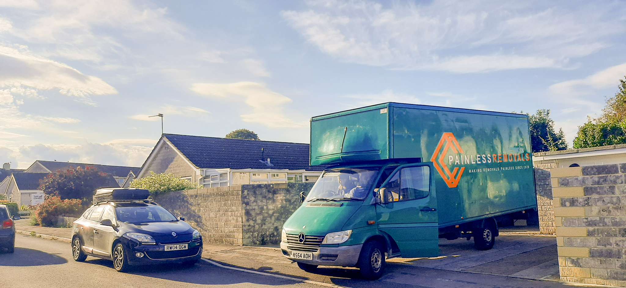 Removal team at a property in Radstock, Somerset