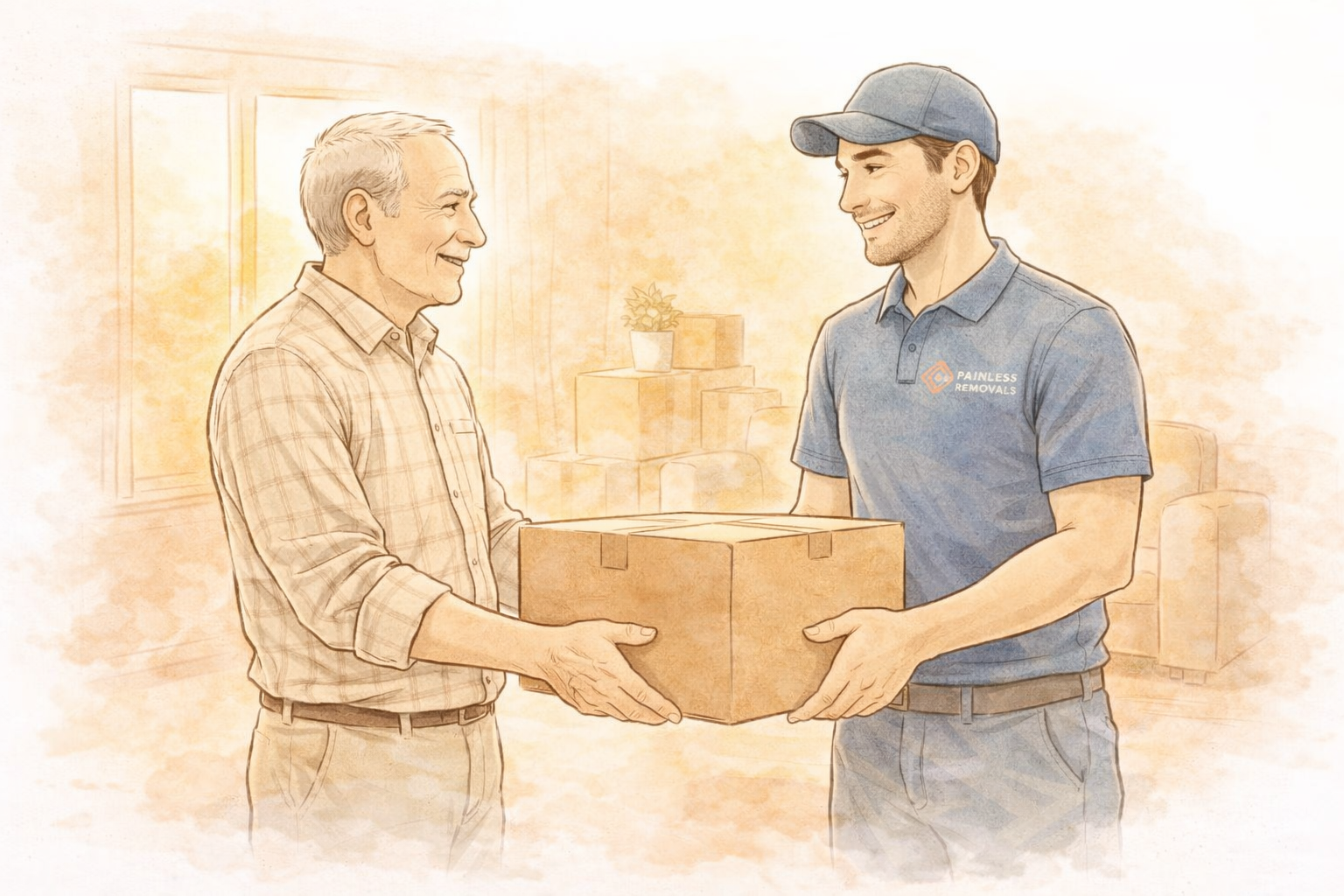 Professional packing service for elderly residents downsizing